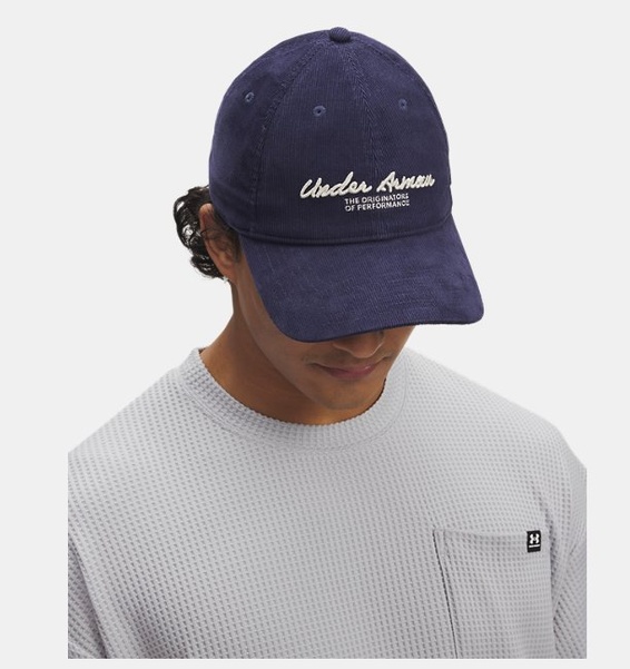 Mavi Unisex UA Sportstyle Kadife Ayarlanabilir Şapka