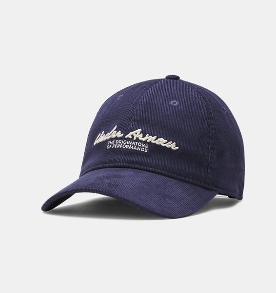 Mavi Unisex UA Sportstyle Kadife Ayarlanabilir Şapka