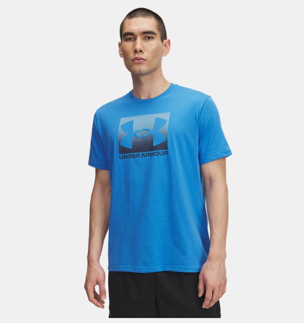 Erkek UA Boxed Sports Updated Kısa Kollu T-shirt Mavi