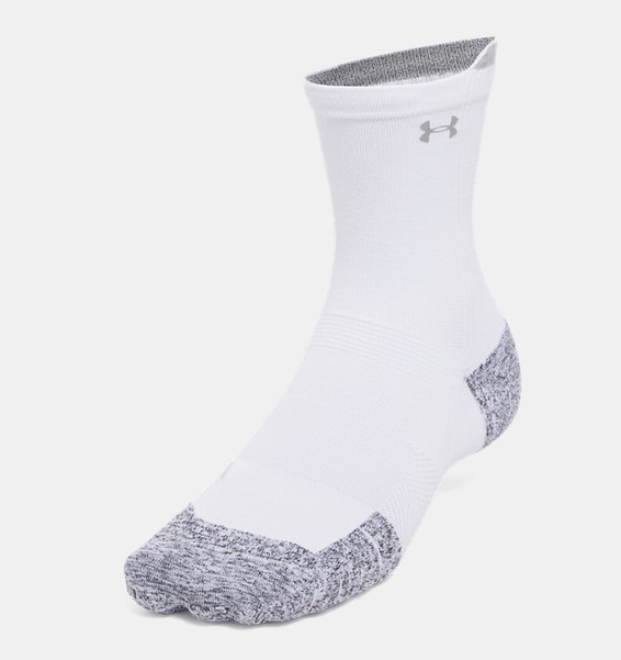 Beyaz Unisex UA Ad Run Cushion 3'lü Crew Çorap