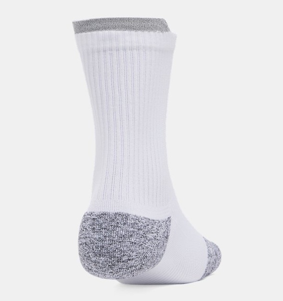 Beyaz Unisex UA Ad Run Cushion 3'lü Crew Çorap