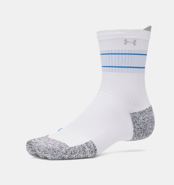 Beyaz Unisex UA Ad Run Cushion 3'lü Crew Çorap