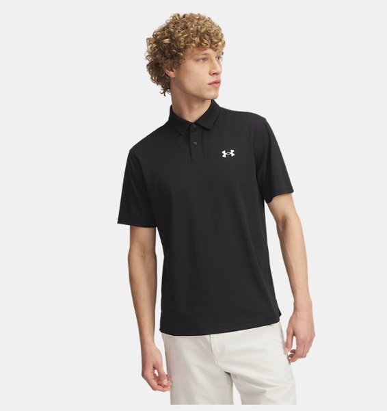 Siyah Erkek UA T2G Pique Polo T-shirt