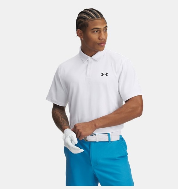 Beyaz Erkek UA T2G Pique Polo T-shirt