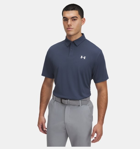 Gri Erkek UA T2G Pique Polo T-shirt