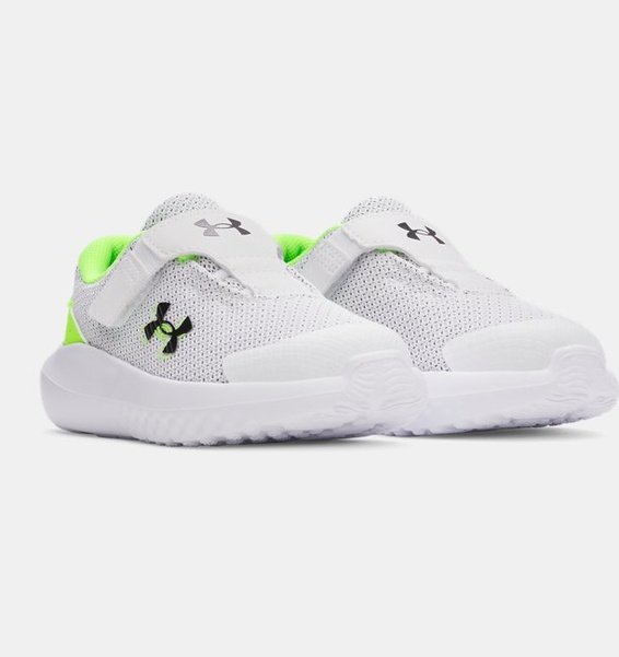 Beyaz Erkek Bebek UA Surge 4 AC Koşu Ayakkabısı