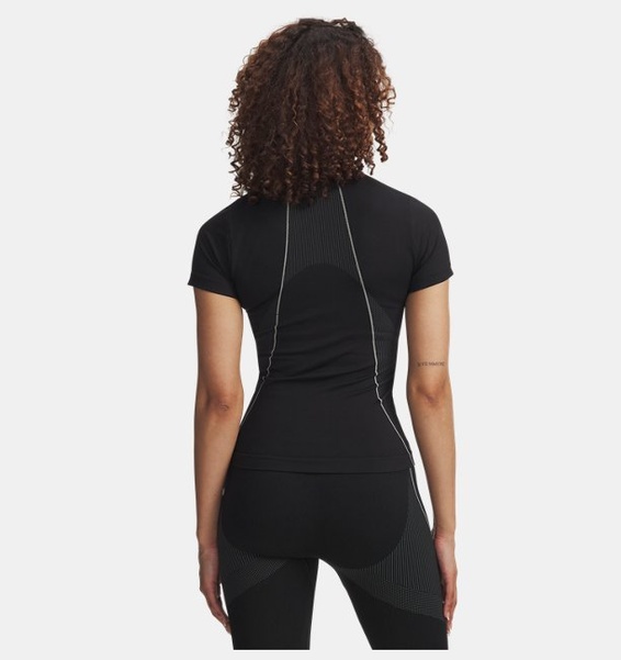 Siyah Kadın UA Vanish Seamless Kısa Kollu T-Shirt