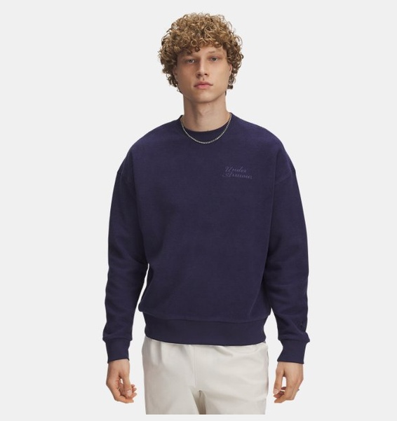 Mavi Erkek UA Icon Rev Terry Crew Sweatshirt