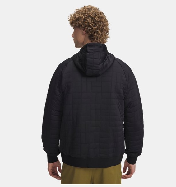 Siyah Erkek UA Unstoppable Fleece TXTR Fermuarlı Ceket