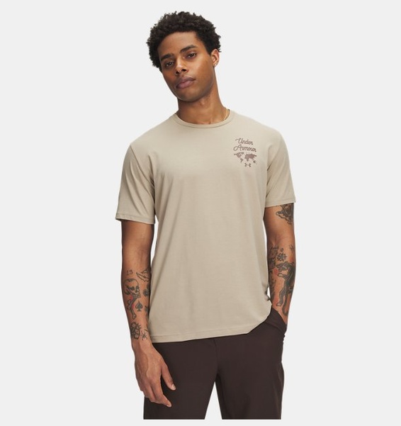 Kahverengi Erkek UA 60/40S Sports Kısa Kollu T-Shirt