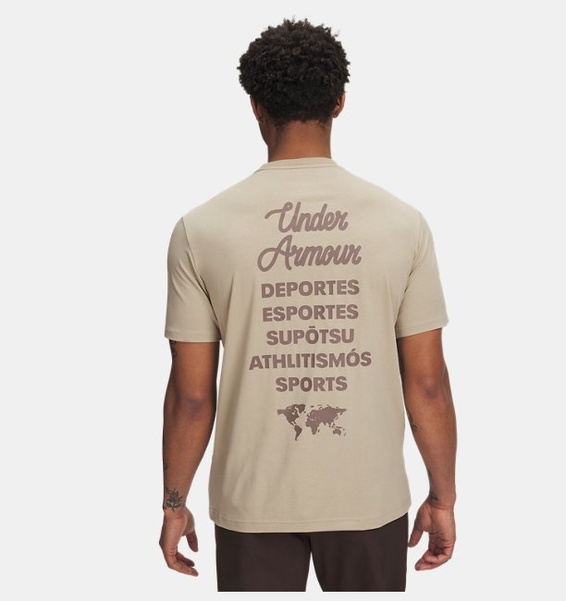 Kahverengi Erkek UA 60/40S Sports Kısa Kollu T-Shirt