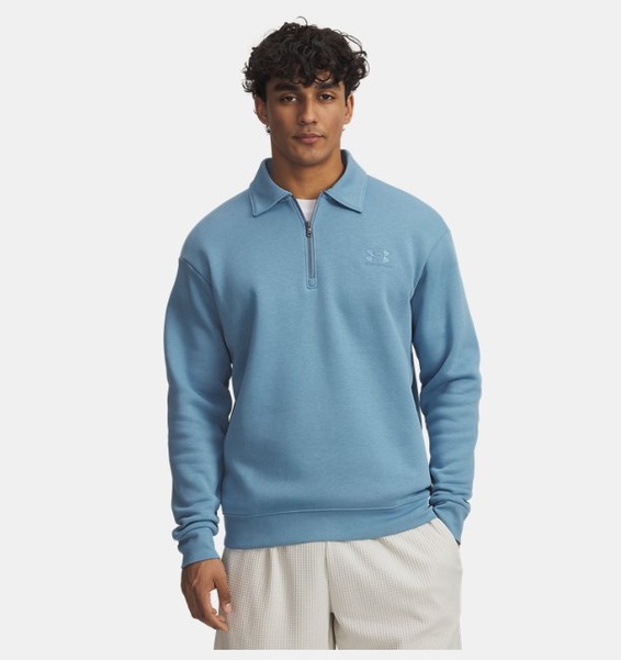 Mavi Erkek UA Icon Fleece Collar 1/4 Fermuarlı Sweatshirt