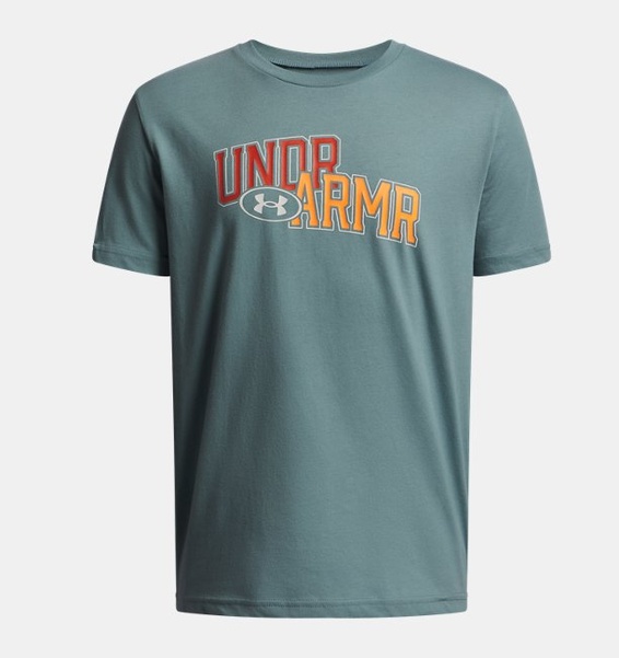 Yeşil Erkek Çocuk UA Overlay Kısa Kollu T-Shirt