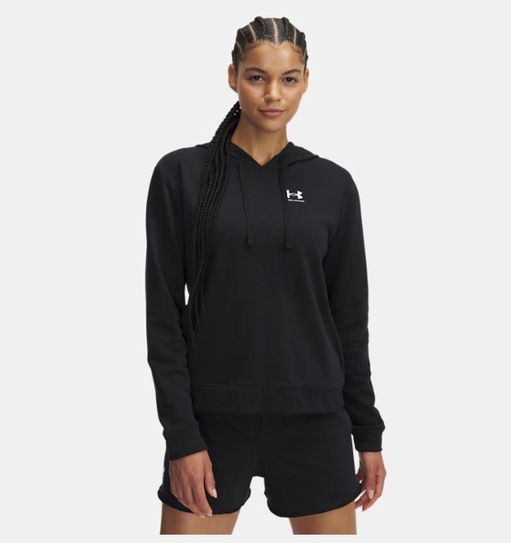 Siyah Kadın UA Rival Terry Kapüşonlu Sweatshirt