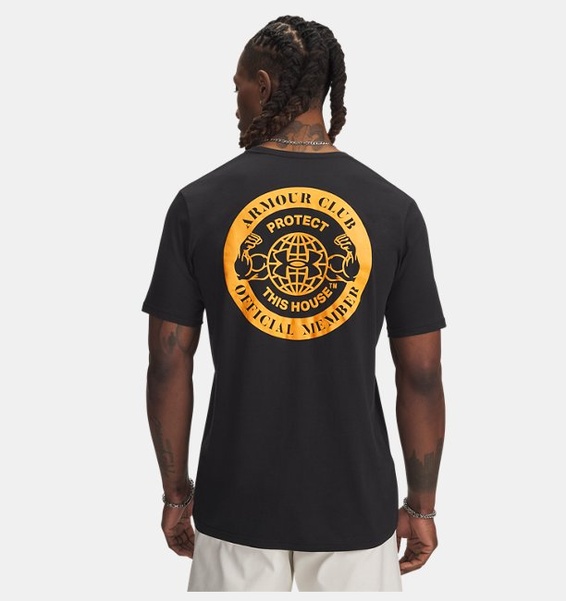 Siyah Erkek UA Armour Club Kısa Kollu T-Shirt