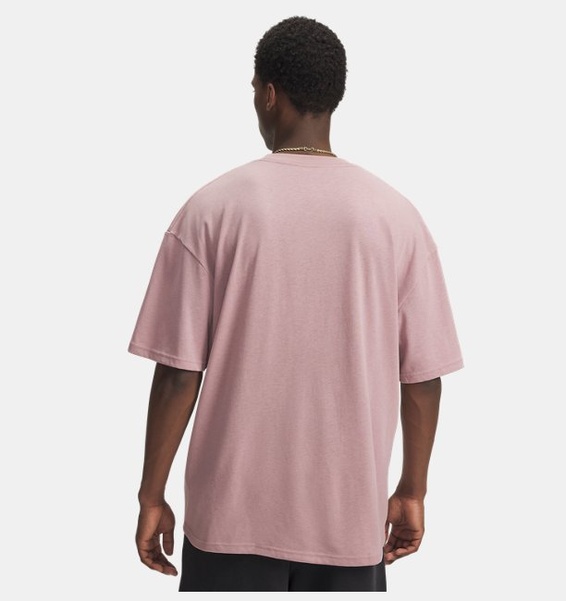 Pembe Erkek UA Heavyweight Woven Label Kısa Kollu T-Shirt