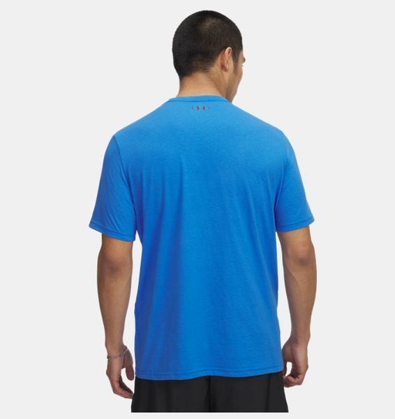Mavi Erkek UA College Crest Logo Kısa Kollu T-Shirt