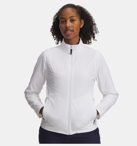 Beyaz Kadın UA Drive Pro Fermuarlı Ceket
