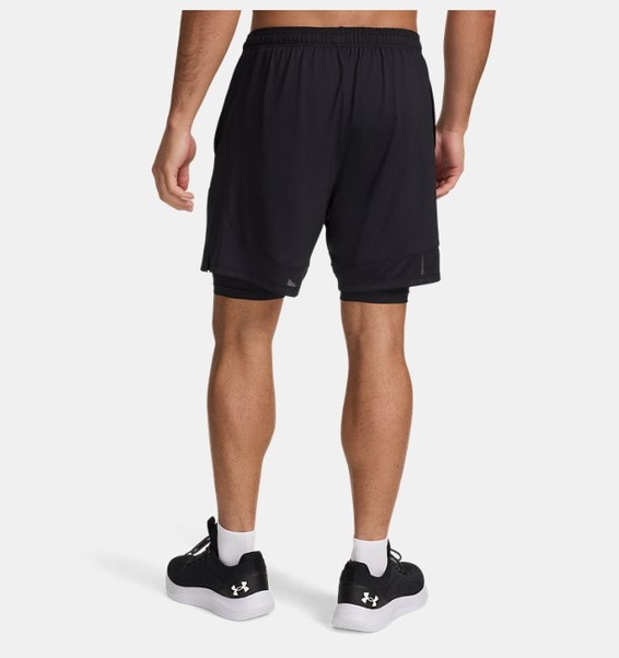 Siyah Erkek UA Tech Vent 2in1 Şort
