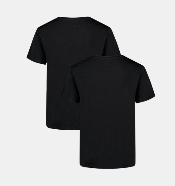 Siyah Erkek UA Performance Cotton Undershirt 2'li Paket T-shirt