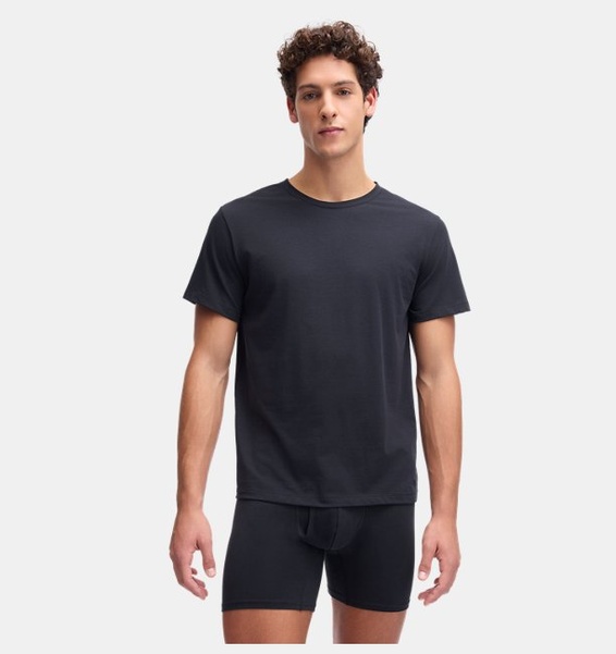 Siyah Erkek UA Performance Cotton Undershirt 2'li Paket T-shirt