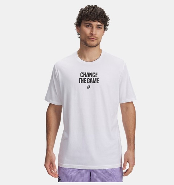 Beyaz Erkek UA Curry Playable Tee T-Shirt
