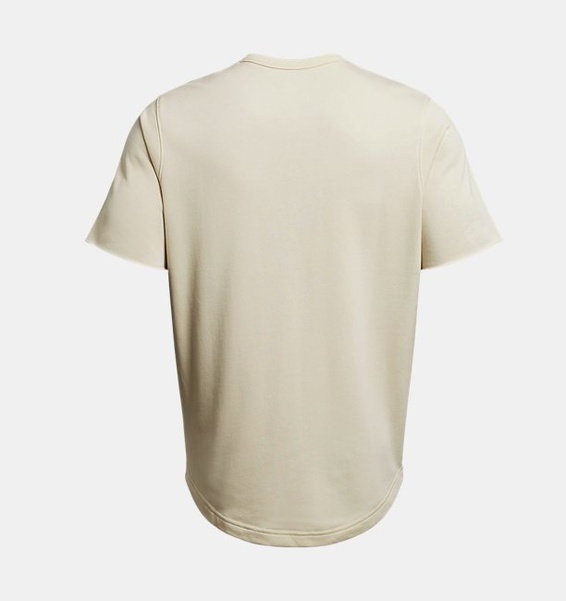 Bej Erkek UA Rival Terry Colorblock Kısa Kollu T-shirt