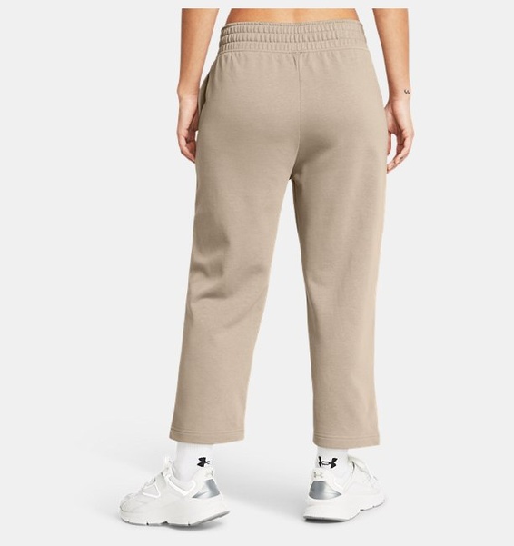 Kahverengi Kadın UA Rival Terry Crop Wide Leg Eşofman Altı