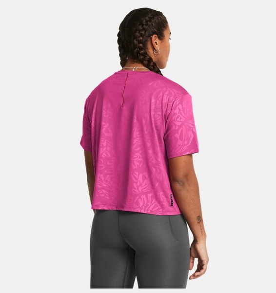 Pembe Kadın UA Vanish Energy EmbOversizeds Crop Kısa Kollu T-shirt