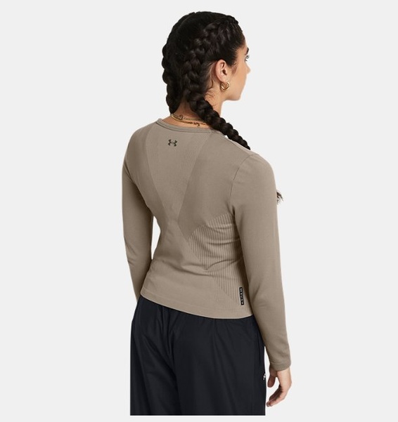 Kahverengi Kadın UA Vanish Elite Dikişsiz Uzun Kollu T-shirt