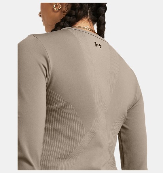 Kahverengi Kadın UA Vanish Elite Dikişsiz Uzun Kollu T-shirt