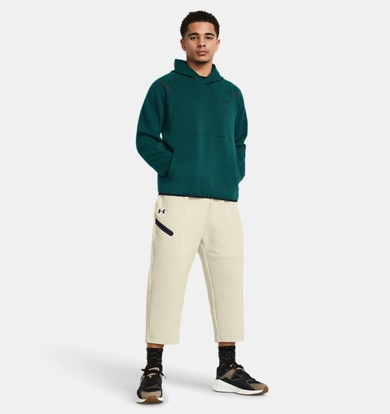 Petrol Yeşili Erkek UA Unstoppable Fleece Kapüşonlu Üst