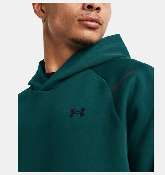 Petrol Yeşili Erkek UA Unstoppable Fleece Kapüşonlu Üst