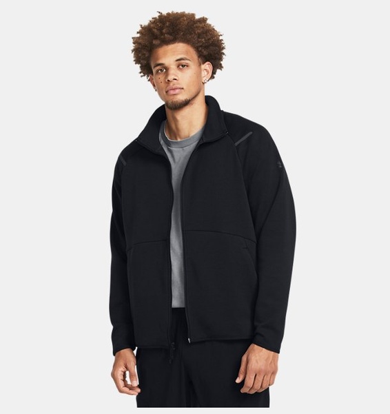 Siyah Erkek UA Unstoppable Fleece Triko Ceket