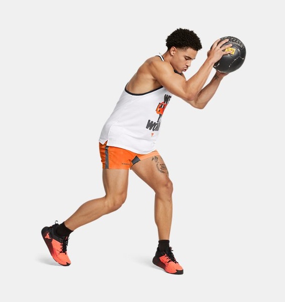 Turuncu Erkek Project Rock Ultimate 5" Baskılı Antrenman Şortu