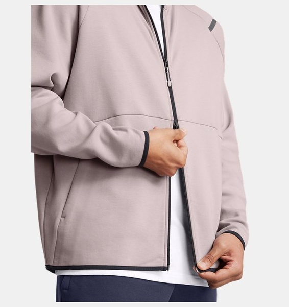 Gri Erkek UA Unstoppable Fleece Triko Ceket