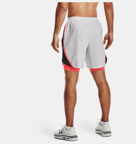 Gri Erkek UA Launch 2'si 1 arada Koşu Şortu