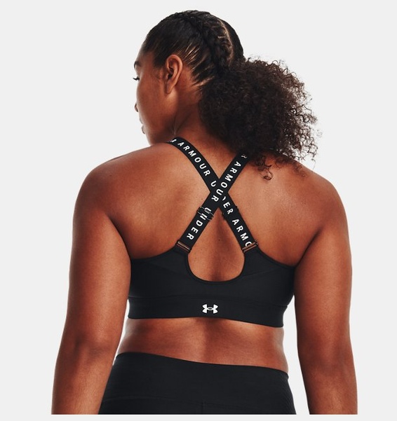 Siyah Kadın UA Infinity High Zip Spor Sütyeni