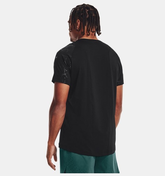 Siyah Erkek UA RUSH™ Baskılı Kısa Kollu T-shirt