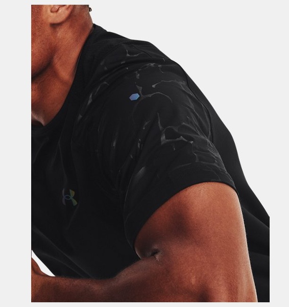 Siyah Erkek UA RUSH™ Baskılı Kısa Kollu T-shirt