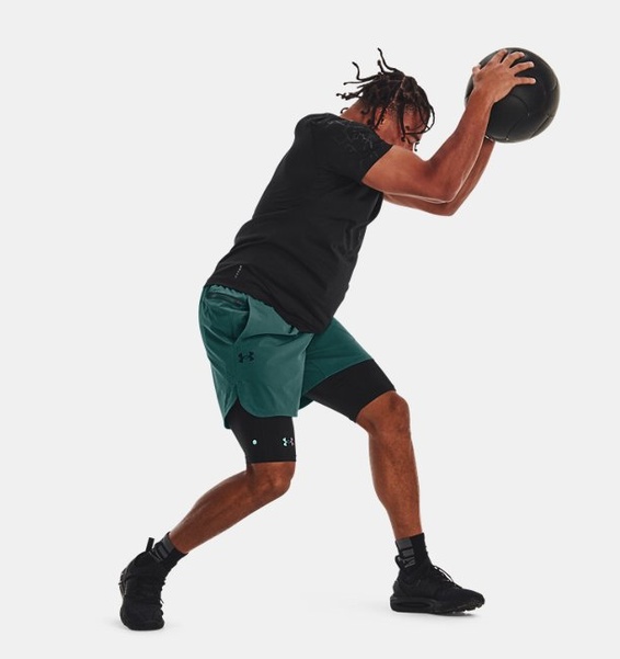 Siyah Erkek UA RUSH™ Baskılı Kısa Kollu T-shirt