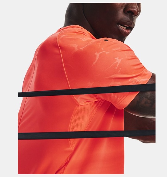 Turuncu Erkek UA RUSH™ Baskılı Kısa Kollu T-shirt