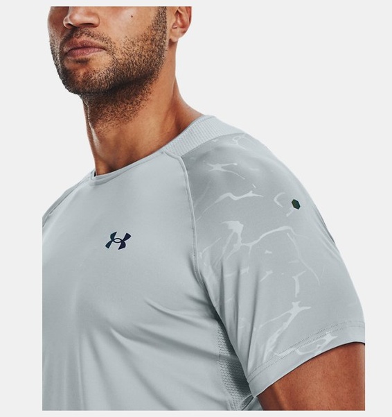 Mavi Erkek UA RUSH™ Baskılı Kısa Kollu T-shirt