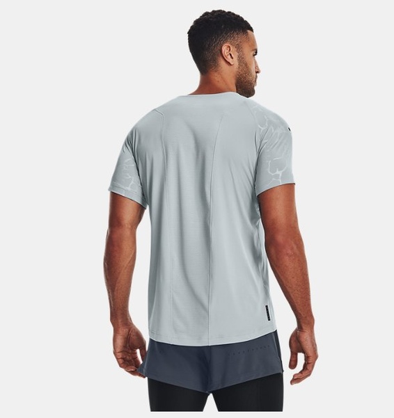 Mavi Erkek UA RUSH™ Baskılı Kısa Kollu T-shirt