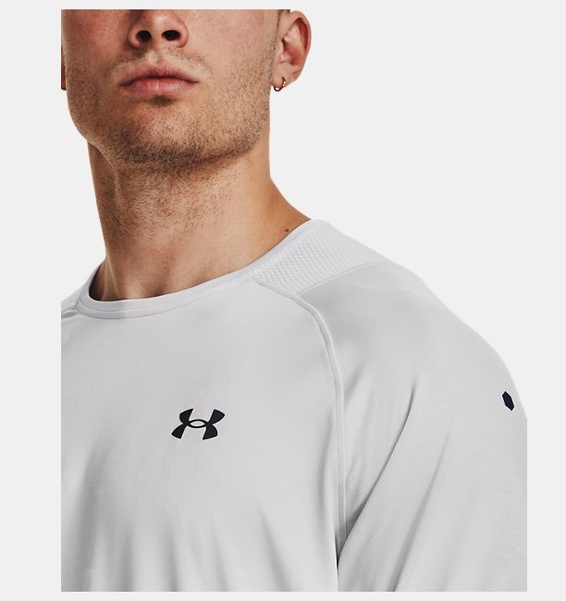 Gri Erkek UA RUSH™ Baskılı Kısa Kollu T-shirt