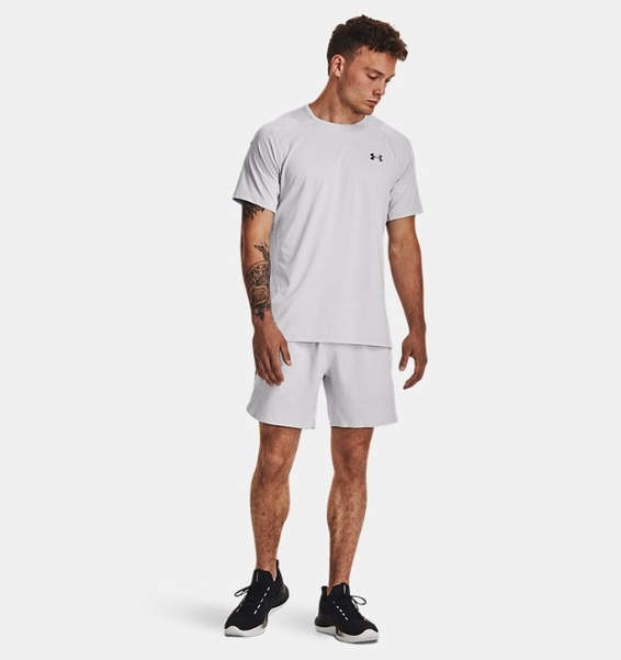 Gri Erkek UA RUSH™ Baskılı Kısa Kollu T-shirt