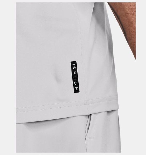 Gri Erkek UA RUSH™ Baskılı Kısa Kollu T-shirt