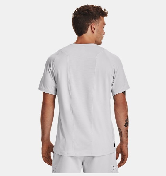 Gri Erkek UA RUSH™ Baskılı Kısa Kollu T-shirt