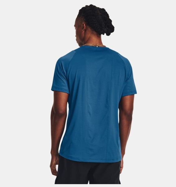 Mavi Erkek UA RUSH™ Baskılı Kısa Kollu T-shirt