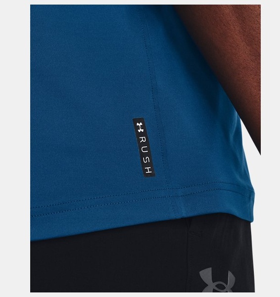 Mavi Erkek UA RUSH™ Baskılı Kısa Kollu T-shirt